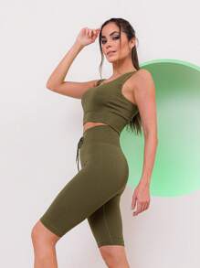 Women Sports Sets - 軍綠色 - 查看 2