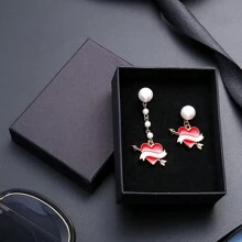 Black Jewelry Packaging Box For Ring, Earring, Bracelet, Necklace Gift Box - Black - View 11