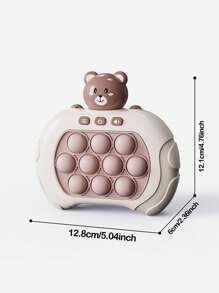 Little Bear Fast Push Game Toy For Children, Concentration Training, Mind Training And Logic Developing Brain Teaser Toy For 3 Years Old And Up, Halloween, Christmas, Thanksgiving Gift, English Color Box Packaging (battery Not Included) - Brown - View 2