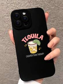 微笑檸檬汽水圖案防震手機殼與iphone兼容 - 彩色 - 查看 1