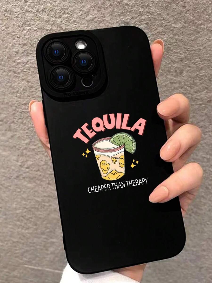 微笑檸檬汽水圖案防震手機殼與iphone兼容 - 彩色 - 查看 1