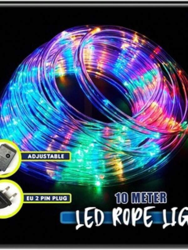 FANOVA  8031 Maguera LED 10 metros Multicolor, Luces de Navidad,tubo flexible con manguera transparente , manguera LED Navideña, 8 modos de iluminacion con control ideal para decoracion de residencias, comercios, jardines, bodas, arboles de Navidad, patios, fiestas, y eventos especiales