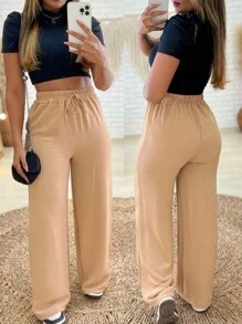 Women Pants - Màu be - Xem 2