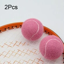 2入網袋裝可愛女孩單人高彈性纖維、羊毛布和橡膠訓練網球,非常適合戶外運動 - 藕粉色 - 查看 1