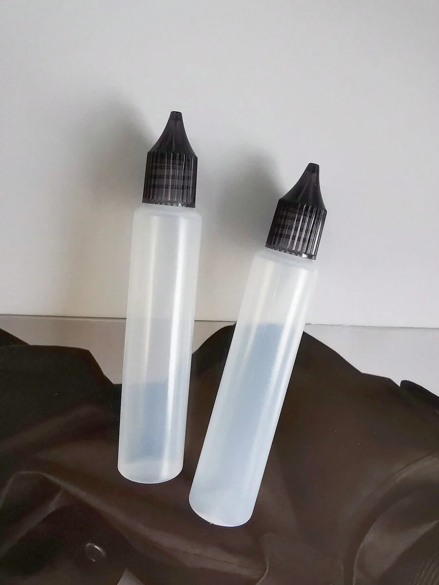 2入組30ml Ldpe塑料滴管瓶,配獨角獸形狀瓶蓋,便攜筆狀半透明清晰油液容器,適用於電子煙油、精油儲存 - 彩色 - 查看 1