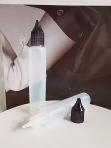 2入組30ml Ldpe塑料滴管瓶,配獨角獸形狀瓶蓋,便攜筆狀半透明清晰油液容器,適用於電子煙油、精油儲存 - 彩色 - 查看 2
