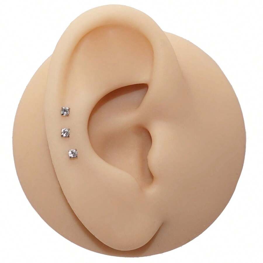 Piercing Australiano Unitário em Aço Cristal Cravado