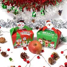 5pcs/set Christmas Eve Gift Box, Cute Present Box For Baking Gifts With Handle - Multicolor - View 1