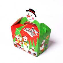 5pcs/set Christmas Eve Gift Box, Cute Present Box For Baking Gifts With Handle - Multicolor - View 6
