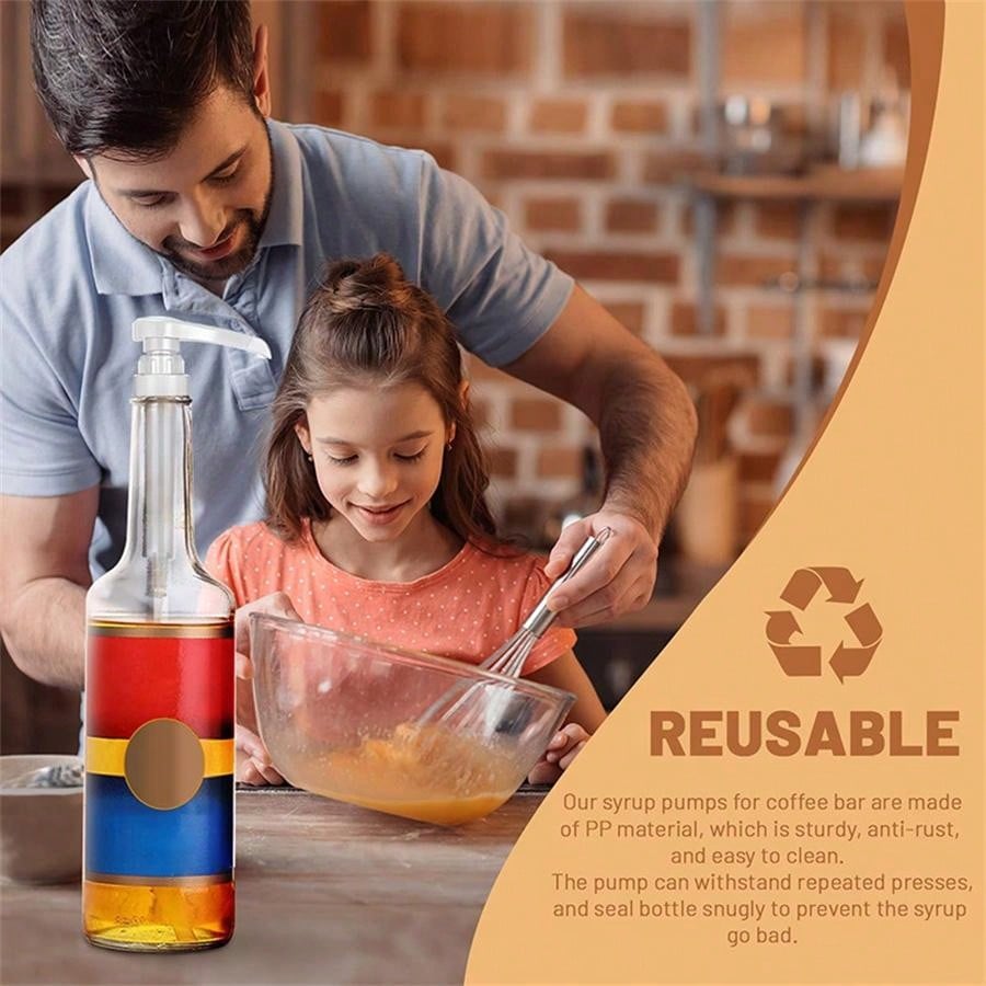 2pcs Coffee Syrup Pumps Distributor, Suitable For 25oz / 750ml Bottles