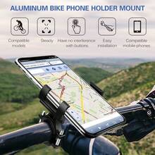 Aluminum Support Base Cell Phone Holder Smartphone Phone Bicycle Motorcycle Heavy Duty Adjustable Resistant Cycling Accessory Handlebar Handlebar GPS - Red - View 5