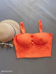 Women Tops - 橘色 - 查看 1