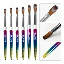 Acryl Nagelbürste 3d Reine Handgefertigte Nagelbürsten Für Acryl Anwendung Professionelle Nagelkunstbürste Nageldetailierungsbürste, Schminkpinsel