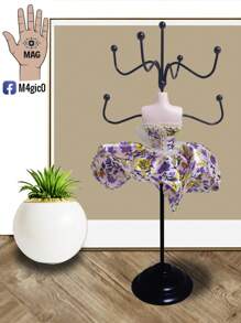 Joyero en forma de Maniquí - Púrpura malva - Ver 3