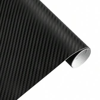 1 Roll 3d Carbon Fiber Vinyl Wrap (no Air Release), Black