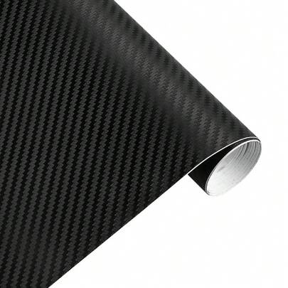 1 Roll 3d Carbon Fiber Vinyl Wrap (no Air Release), Black
