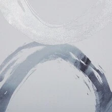Silver Foil Abstract 3-piece Framed Canvas Wall Art Set - 灰色 - 查看 6