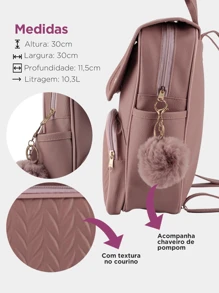 Women Fashion Backpacks - Rusty Rose - View 3