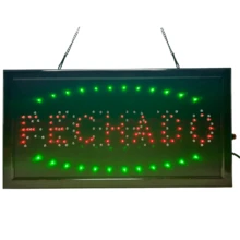 Placa Led Letreiro Painel Aberto/ Fechado 2 Em 1 220v - Multicolorido - Visão 3
