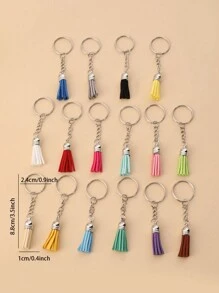 16 Piezas De Llavero Con Borla Decorada Versátil - Multicolor - Ver 5