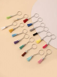 16 Piezas De Llavero Con Borla Decorada Versátil - Multicolor - Ver 3