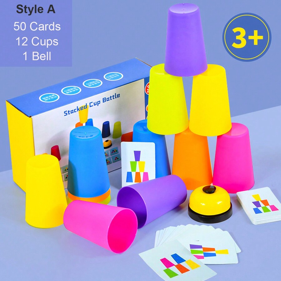 Quick Cups, Quick Cups Games For Kids, Classic Stacking Cup Game For