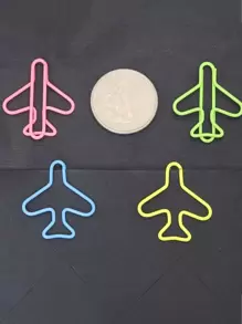 10/30/80Pcs Creative Plane Paper Clips Assorted Colors Cute Metal Plane Shaped Bookmark Clips For Party Invitation Card Student Gift Notebook Office Accessories Document Organization Back To School,Back To School,School Supplies