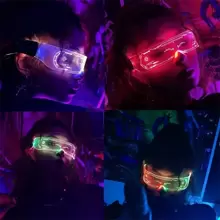 Colorido Lentes Led Gafas Luminosas Para Fiesta - Estilo 1 - Ver 8