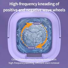 1入摺疊式2.64加侖大容量洗衣機,小型便攜式洗衣機,適用於露營、房車、旅遊、內衣、襪子洗衣機,小型衣物分離和清洗,適用於家庭使用