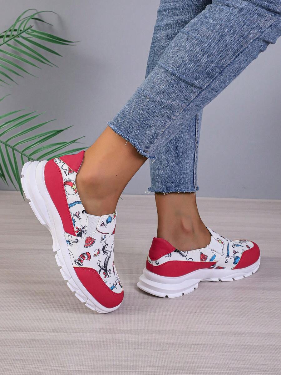 Casual Sports Shoes - White - View 1