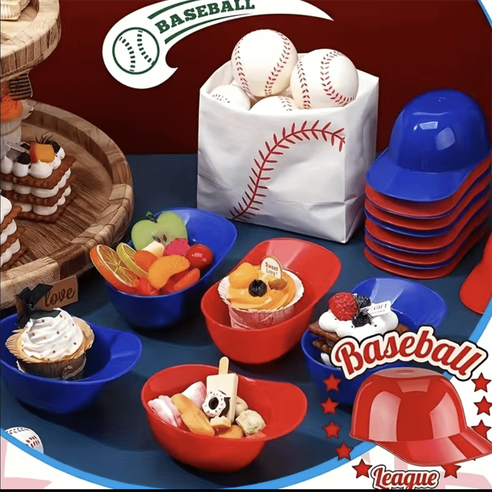 12pcs/Pack 8oz Creative Baseball Cap Ice Cream Bowl, Dessert Cup, Candy Dish SHEIN ASIA