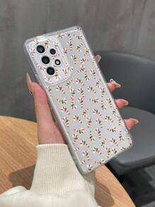 1pc Christmas Element Candy Printed Tpu Phone Case, Compatible With Apple, Samsung, Xiaomi, Redmi Phones - Multicolor - View 1