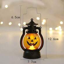 1pc Handheld Pumpkin Lantern - Black - View 2