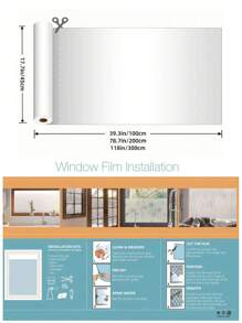 1pc Heat Insulation Glass Film Sunscreen Window Film For Home, Balcony, Office, Building, 45cm X 1m/2m/3m/5m/10m - Brown - View 12
