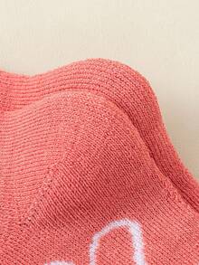 5 雙/包 加厚毛絨女童愛心圖案兒童襪子,公主風,冬季 - 彩色 - 查看 12