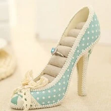 高跟鞋鞋展示架和珠寶收納盒-適用於首飾類收納和高跟鞋展示,聖誕禮品 - 酒紅色 - 查看 7