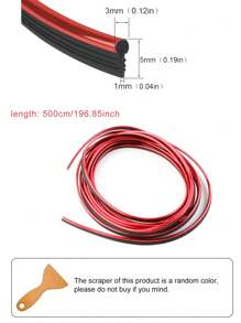 5M dải trang trí xe hơi - Đỏ - Xem 5