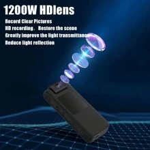 1支迷你背夾設計1200w 1080p 4k高清1.3英寸彩色屏幕180°旋轉鏡頭高清降噪抗震攝像機高清運動相機,運動偵測,夜視錄影機,機車錄影機 - 黑色 - 查看 5