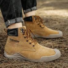 Nam Phong cách mới Da Giày ống , Thể thao , Kích thước lớn , Mùa Đông , Ấm áp , Chống cảm lạnh Và Bốt Tuyết , Cao-top , , Giải trí Giày ống Ankle , Retro Và Giày ống Ankle , Thời trang Đường phố , Xe máy Giày ống , Ngoài trời Tập huấn , Giày ống Tây Combat 
   , Giày đi bộ , Chống mài mòn Và Nam Giày dép ( Màu be Với Chỉ may ) - màu nâu - Xem 2