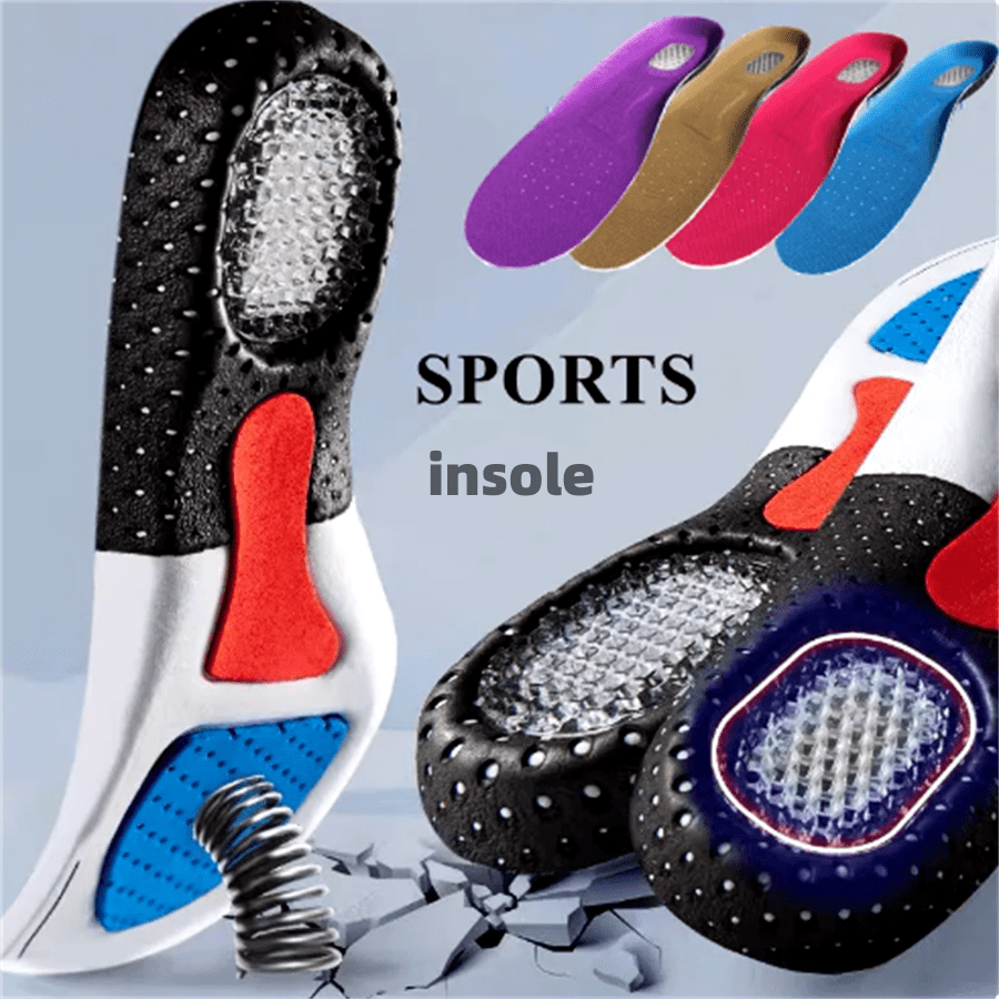Einlegesohlen für Herren und Damen mit Memoryschaum Polsterung, Gel-Einlegesohle, Silikon-Pads, Sport-Schuh-Pad, weiche Lauf-Einlage