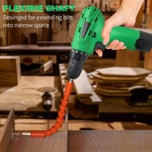 Tegatok 12v無線鑽,螺絲起子一個1500毫安時鋰離子電池和充電器,213英寸磅（24 Nm）,附有可變速和18+1扭力設置,便於穿透木材,陶瓷,石膏板和塑料,適用於家庭裝修和diy。 - 綠色 - 查看 10