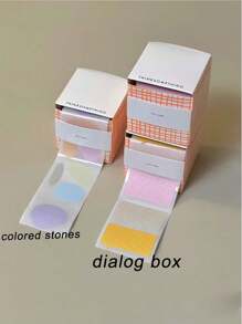 彩色對話框備忘錄多功能錯誤更正全貼式便條紙帶可拆卸標籤 - 彩色 - 查看 2