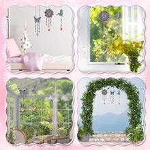 DIY Rhinestone Painting Wind Chimes Crystal Suncatcher Wind Chimes Kit Double Sided Rhinestone Hanging Arts and Crafts for  Window Home Garden Decor - Multicolor - View 5