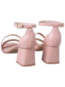 Women Heeled Sandals - Màu be - Xem 4