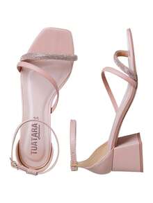 Women Heeled Sandals - Màu be - Xem 3