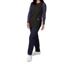 1pc Unisex Work Apron With Vest Design, Side Ties, 2 Pockets, For Hairdressing, Restaurant, Home, Kitchen, Made Of Polyester - Black - View 4