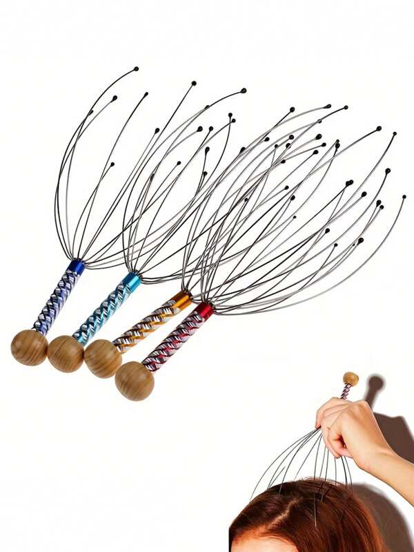 1pc Octopus Scalp Massager Octopus Massage Claw Manual Head Massager Head Grabber