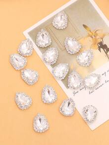 30入組13*18mm彩色落色玻璃水晶縫上爪鏈,diy髮飾、服裝、鞋類、手袋和玻璃飾品