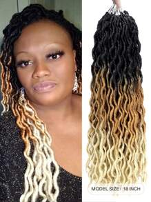 Locs Ombre Crochet Hair, 18/24 Inch Goddess Locs Synthetic Braiding Hair Extensions for Women - Multicolor - View 4