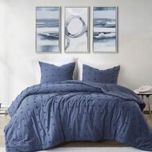 Silver Foil Abstract 3-piece Framed Canvas Wall Art Set - 灰色 - 查看 2